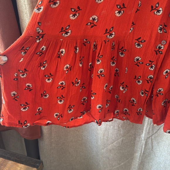 Amuse Society Red Floral Midi Dress - Picture 5 of 6